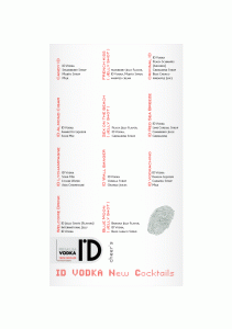the menu, transparent plexiglass 
