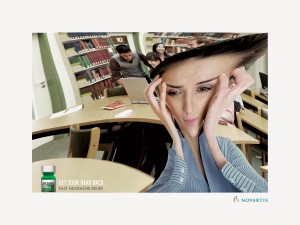 EXCEDRIN sahar malek novartis print
